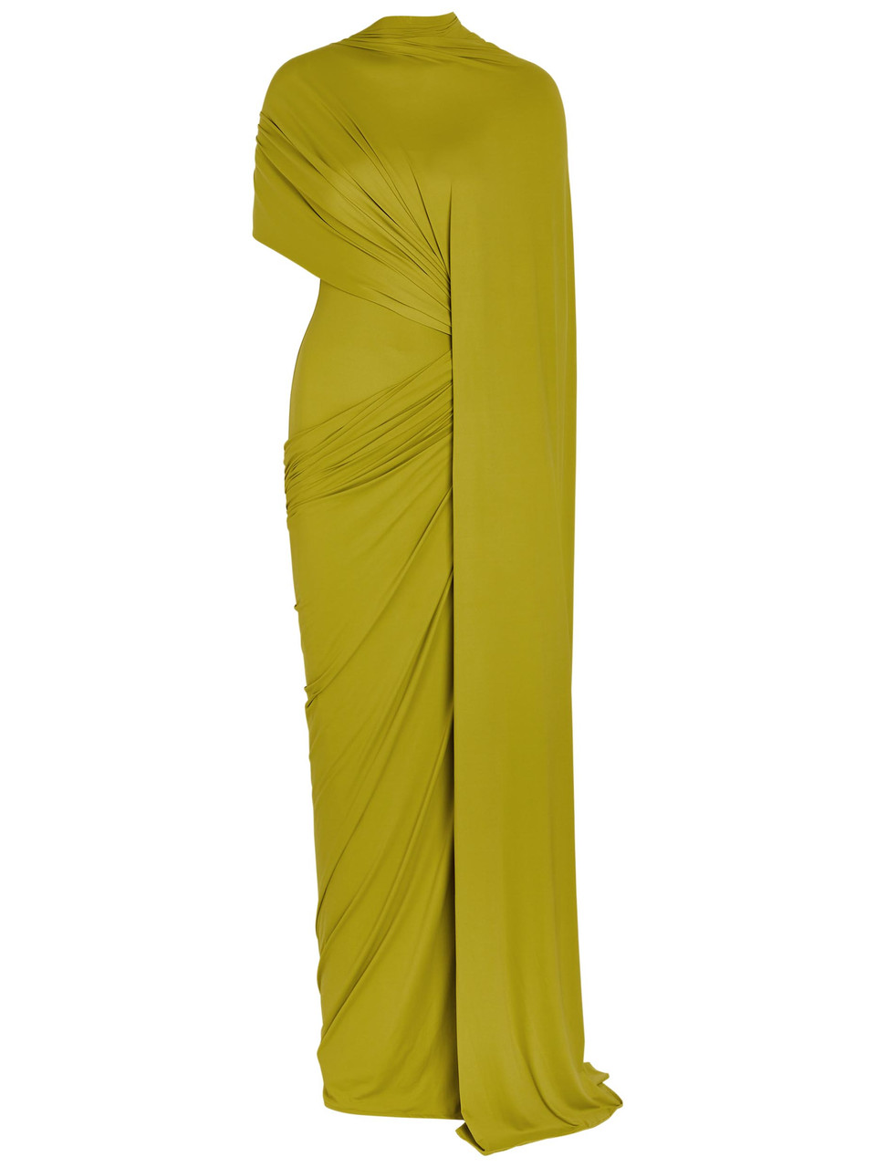 Deme The Daphne Draped Stretch-jersey Gown – Olive – XS (UK6 / XS)