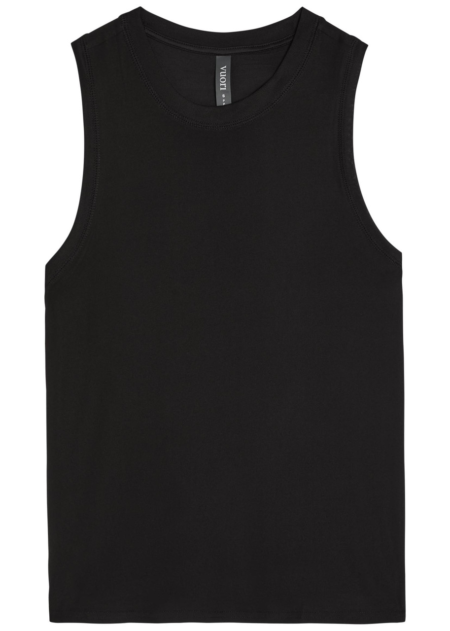Vuori Energy Stretch-jersey Tank Top In Black