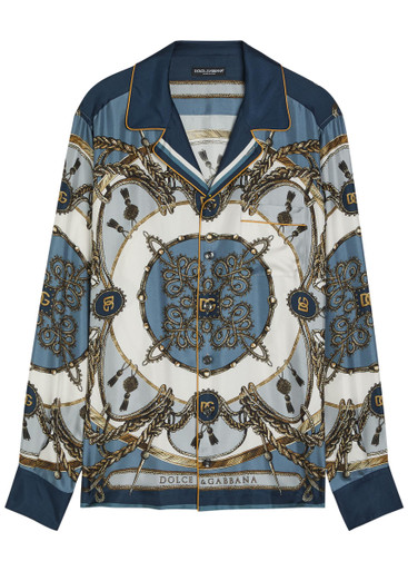 Printed silk shirt
