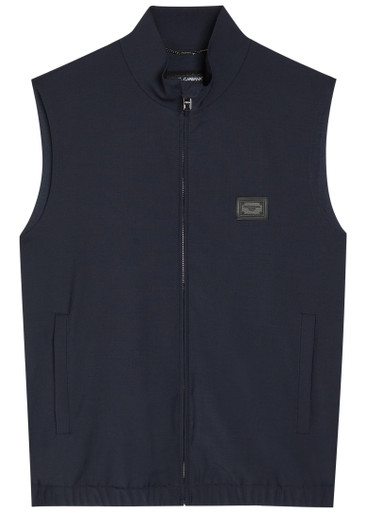 Logo wool-blend gilet