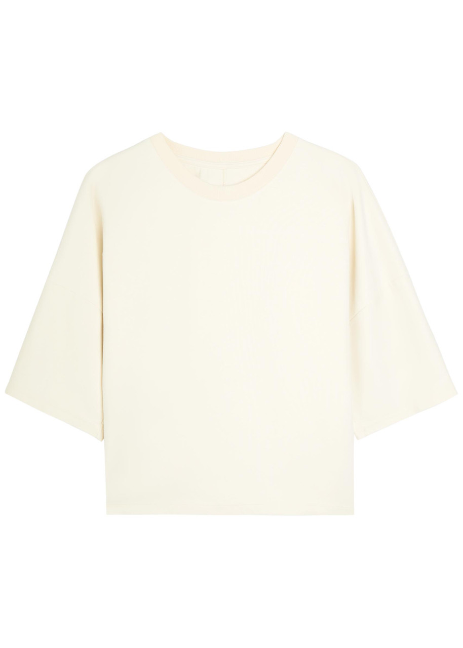 Ossou Rift Cropped Cotton-blend T-shirt - Off White - XS (UK6 / XS)