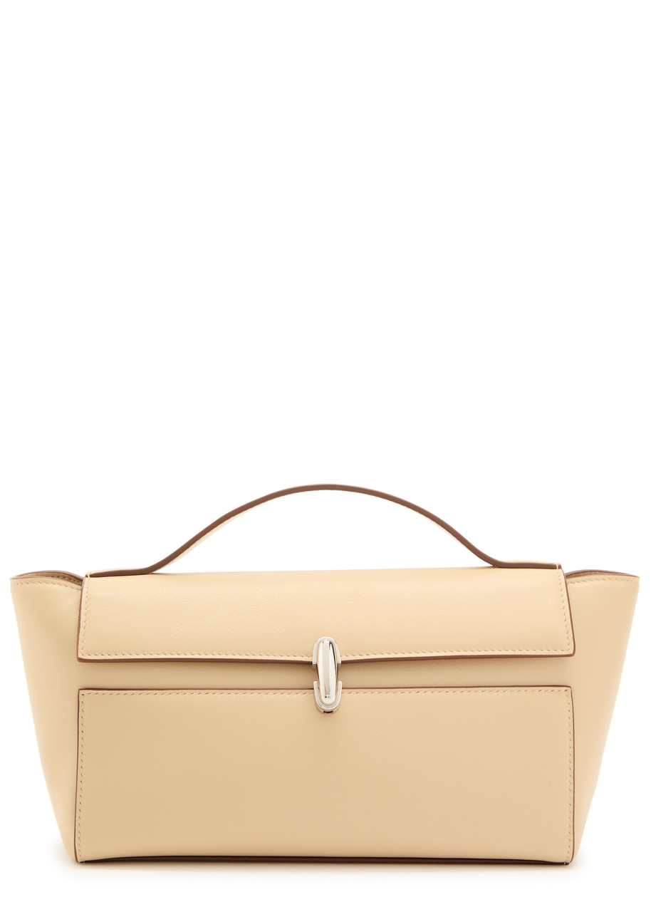 Savette Trapeze Leather Pochette - Off White - One Size
