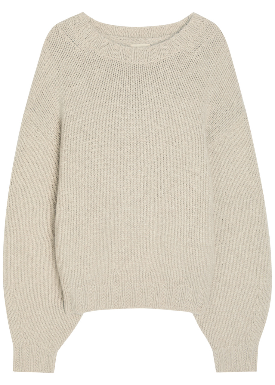 Khaite Gemma Cashmere Jumper In Light Grey