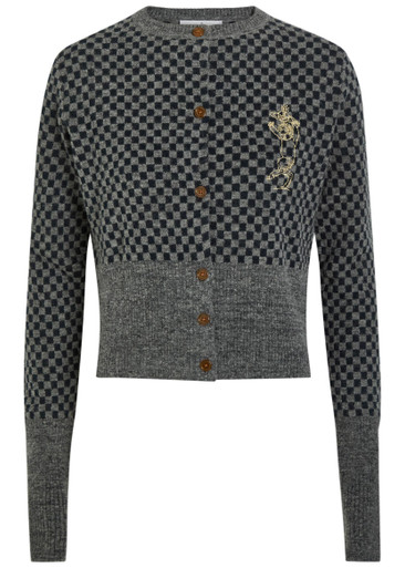 VIVIENNE WESTWOOD Checkmate checked knit cardigan | Harvey Nichols