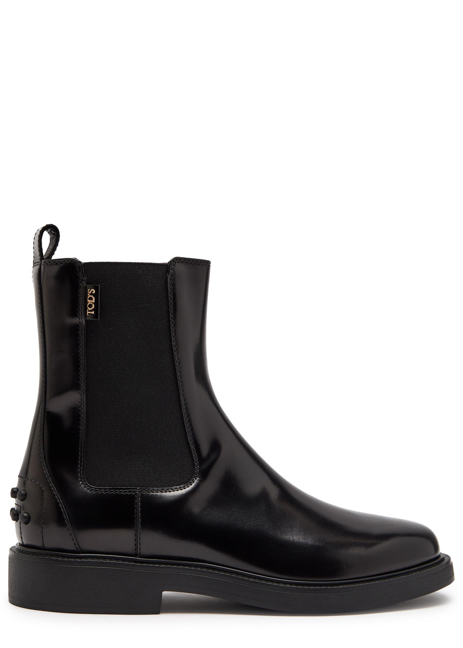 Tod's Tods Gomma 20l Patent Leather Chelsea Boots In Black
