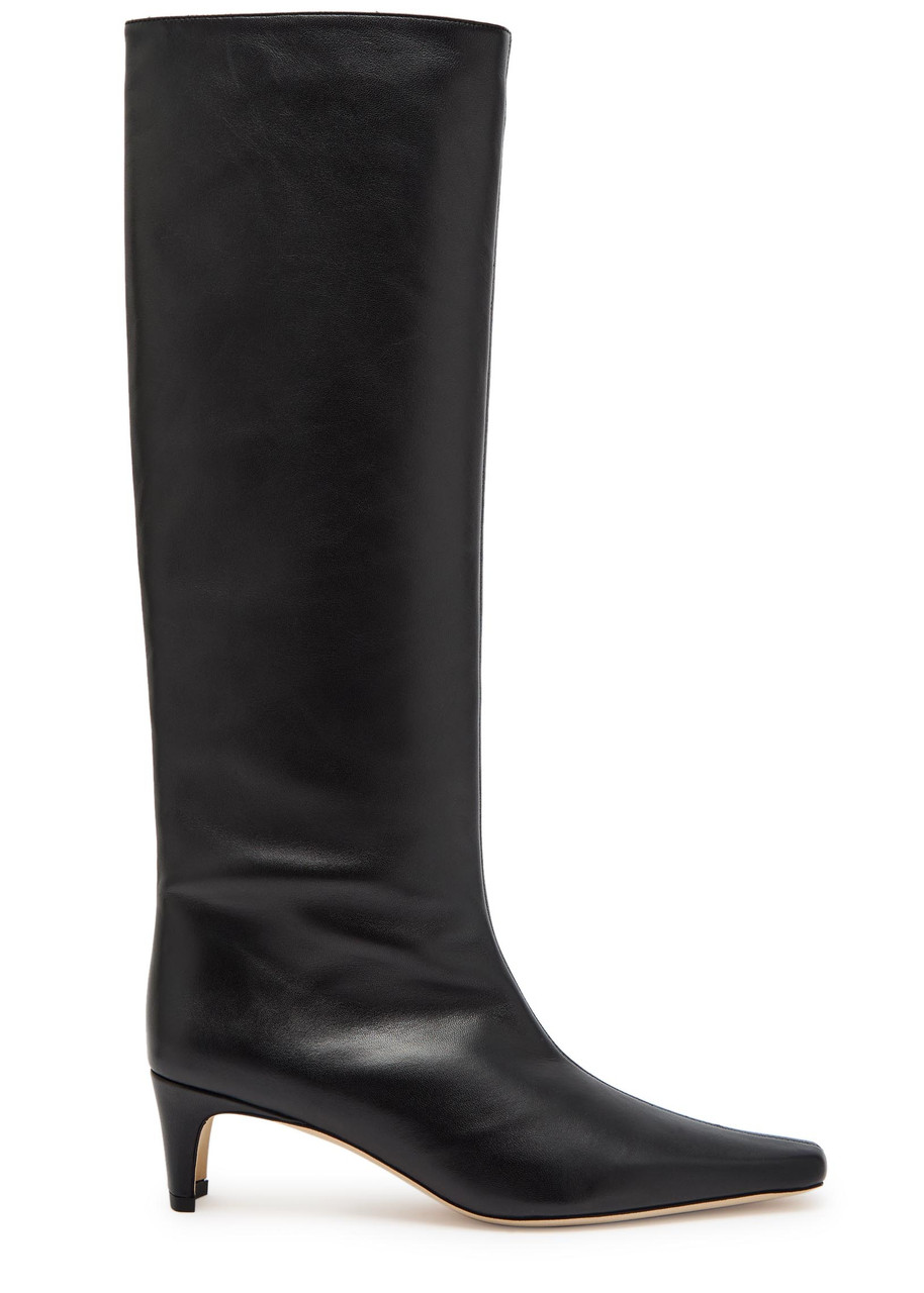 Staud Wally Leather Knee-high Boots – Black – 38 (IT38/ UK5)