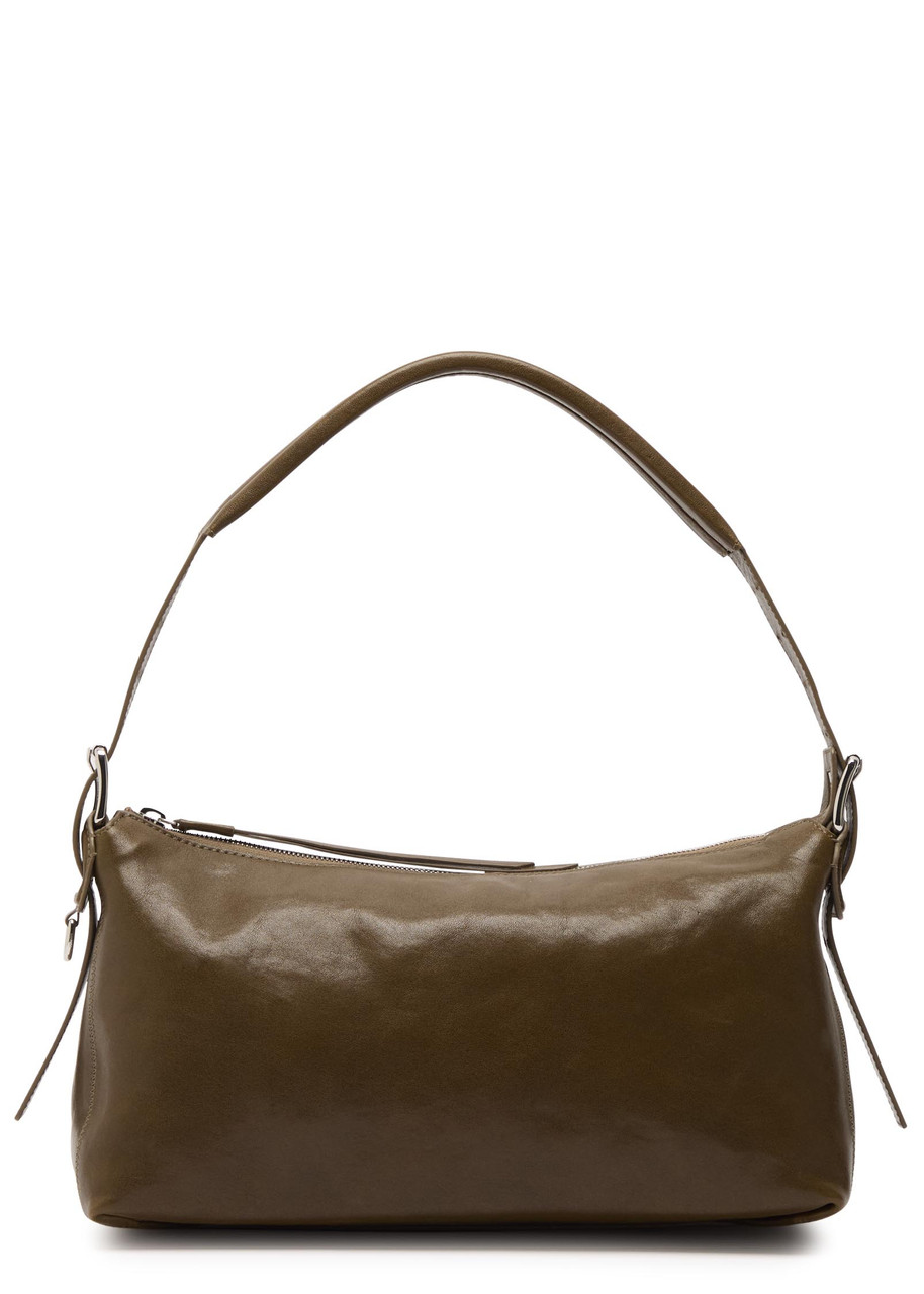 Lemaire Belted Baguette Leather Shoulder bag – Tan – One Size