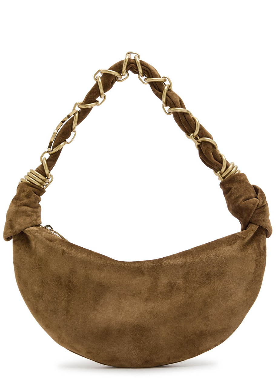 Saint Laurent Rope Suede Hobo bag – Tan – One Size