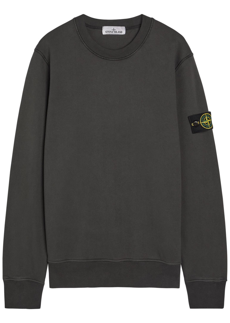Stone Island Logo Cotton Sweatshirt – Grey – Xxl