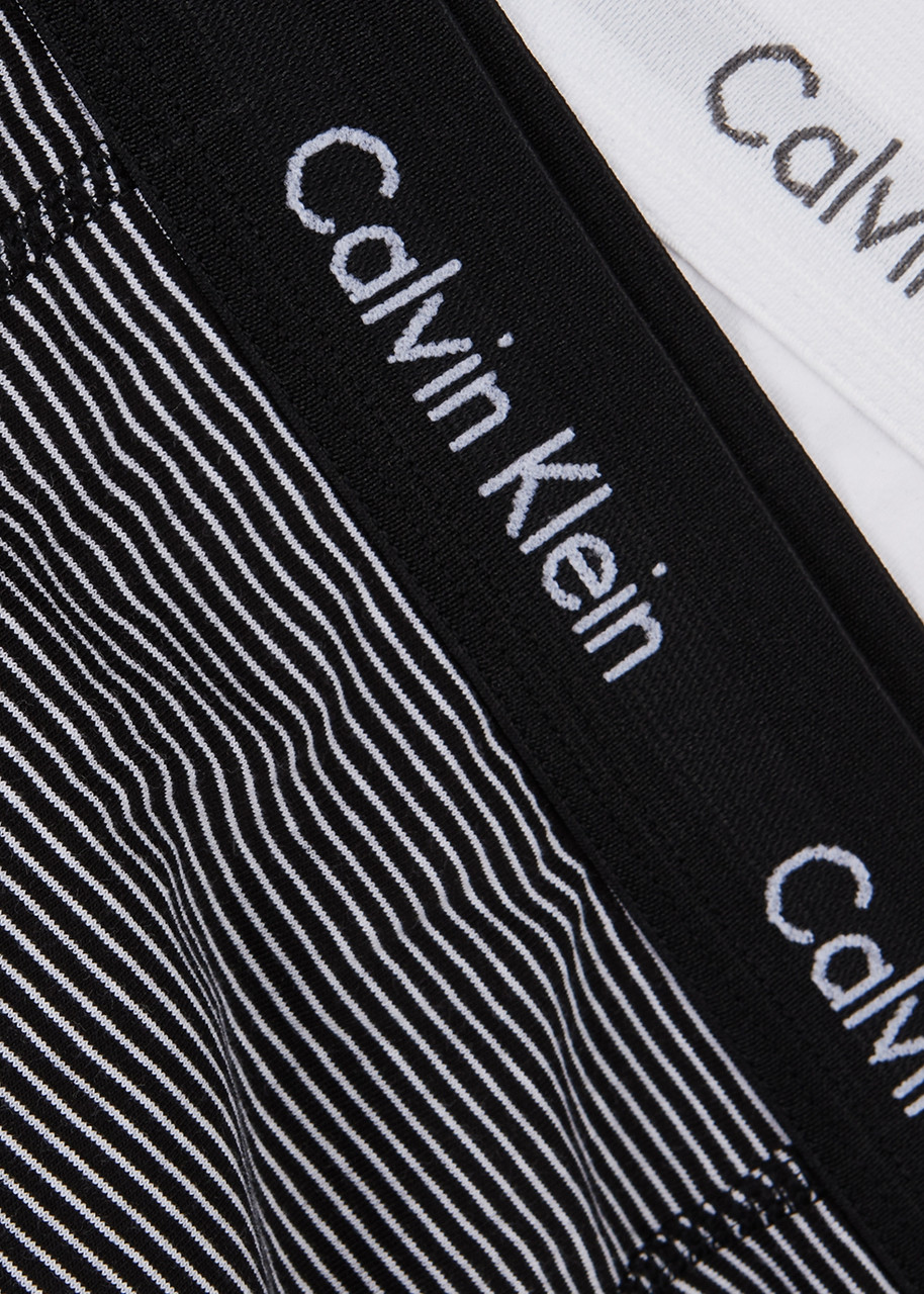 Calvin Klein Stretch-cotton Trunks In Black
