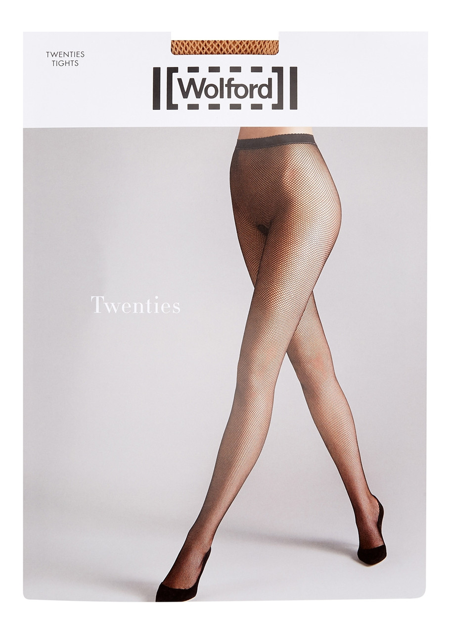 Wolford Twenties Gobi Micro-fishnet Tights - XL