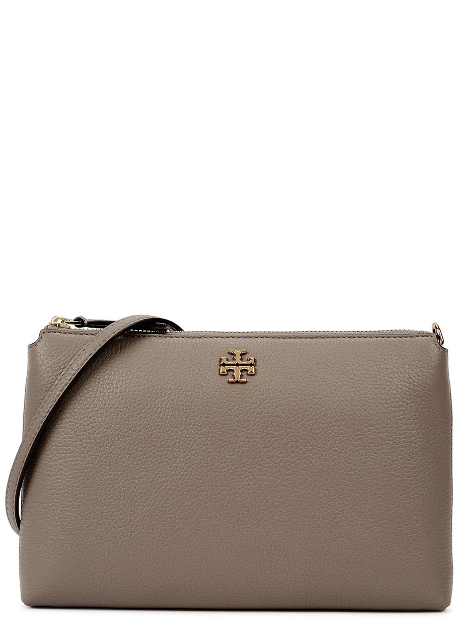 Tory Burch Kira Taupe Leather Cross-body bag - Grey - One Size