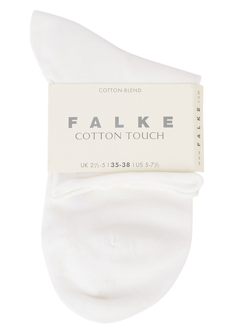 Falke Cotton Touch Fine-knit Cotton Blend Socks - White - 2