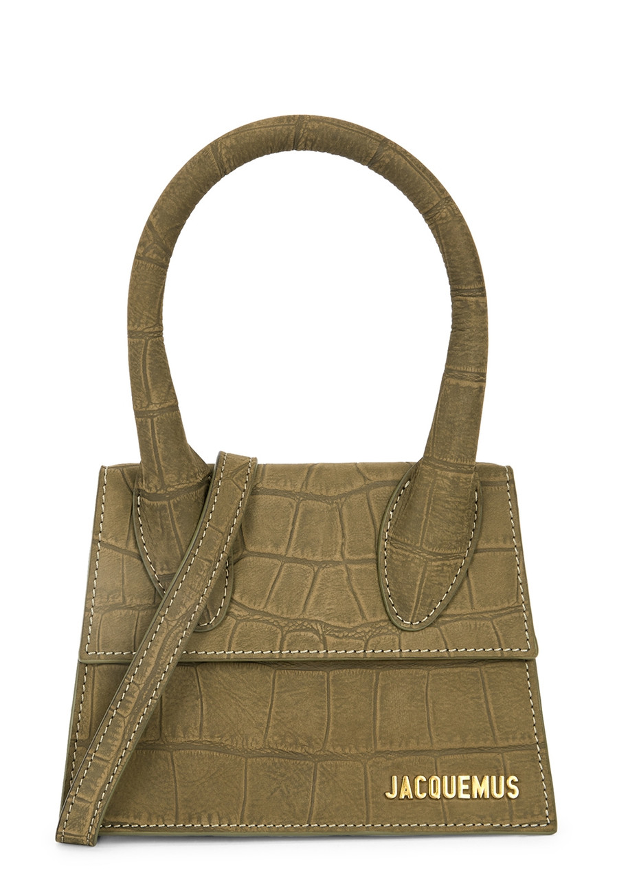 Jacquemus Le Chiquito Moyen Leather top Handle bag - Khaki - One Size