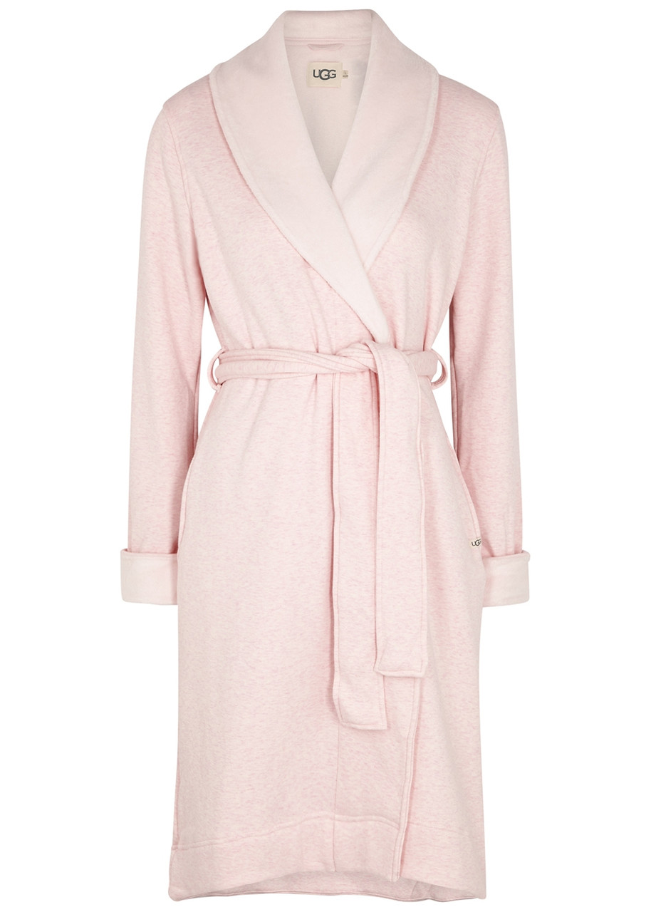 Ugg Duffield II Fleece Lined Cotton Robe , Robe, Banded Cuffs - Light Pink - S