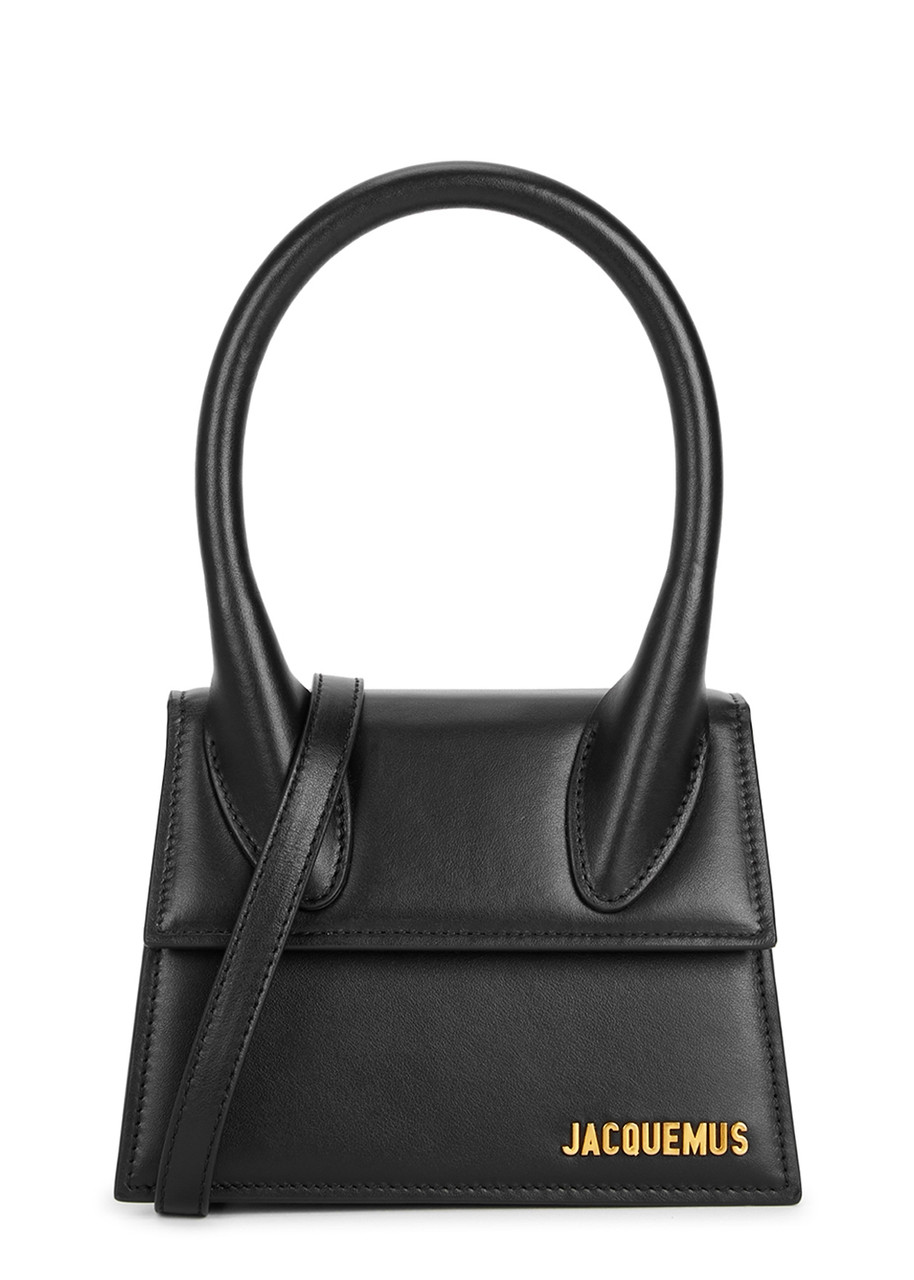 Jacquemus Le Chiquito Moyen Black Leather Top Handle Bag, Bag, Black - One Size