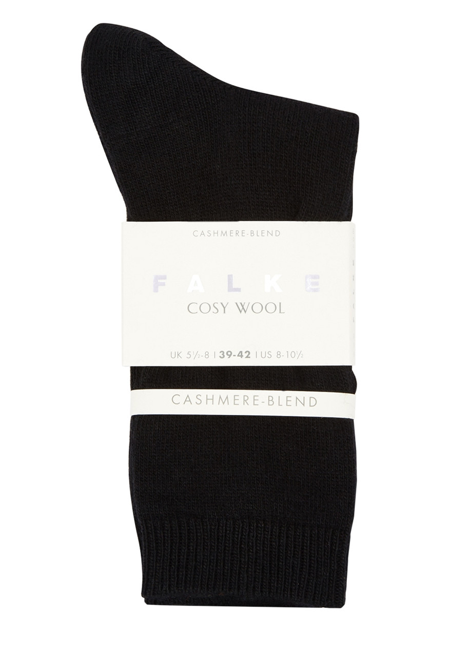  Falke Cosy Wool-blend Socks - Black - 1 