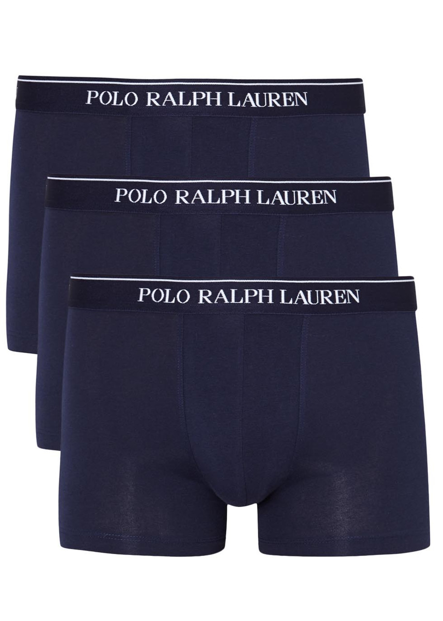 Polo Ralph Lauren Stretch Cotton Boxer Briefs - set of Three - Navy - S