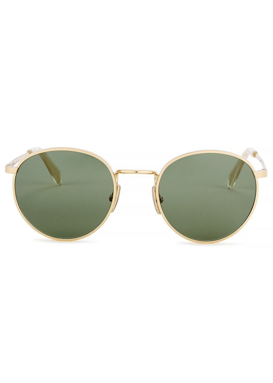  Celine Gold-tone Round-frame Sunglasses 
