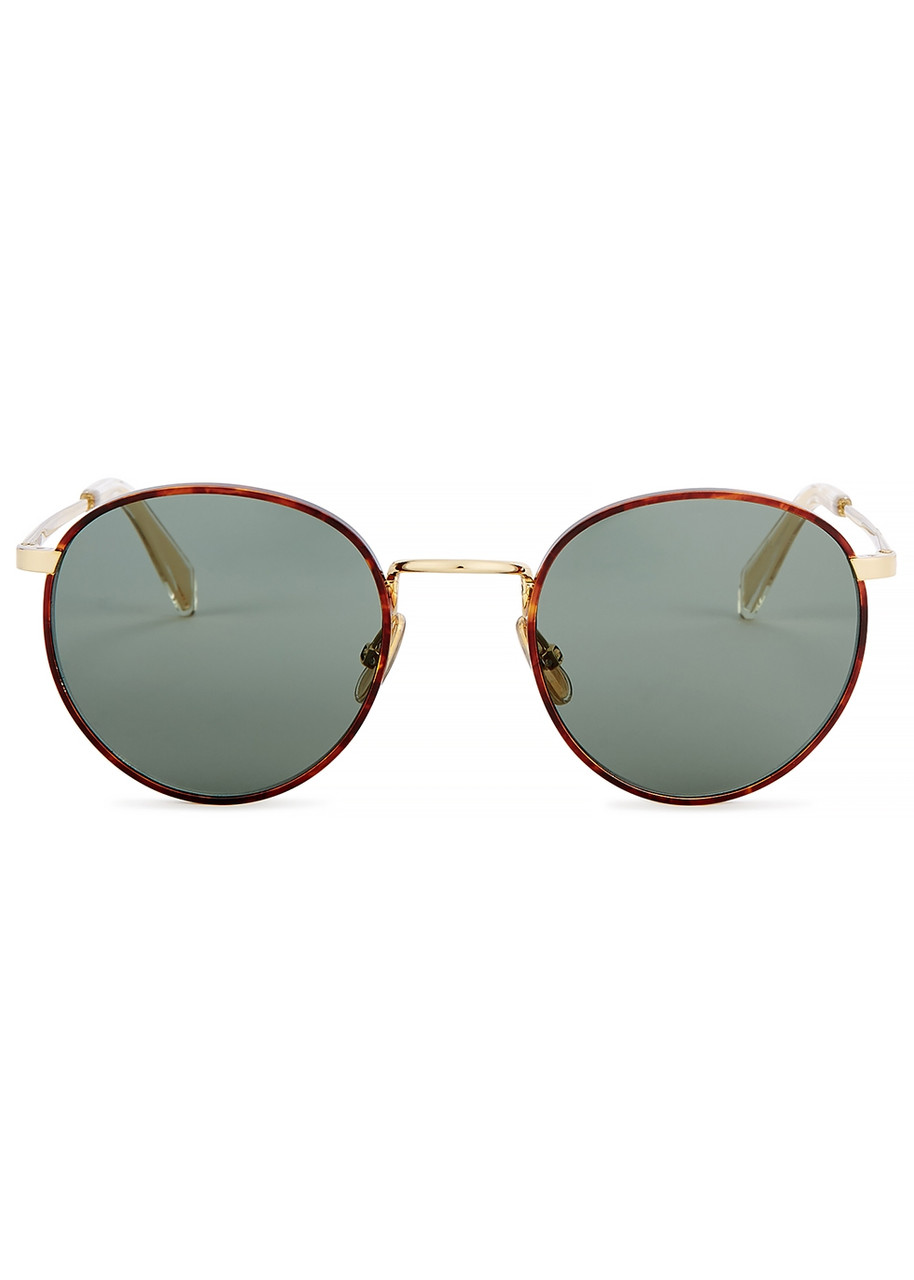  Celine Gold-tone Round-frame Sunglasses 