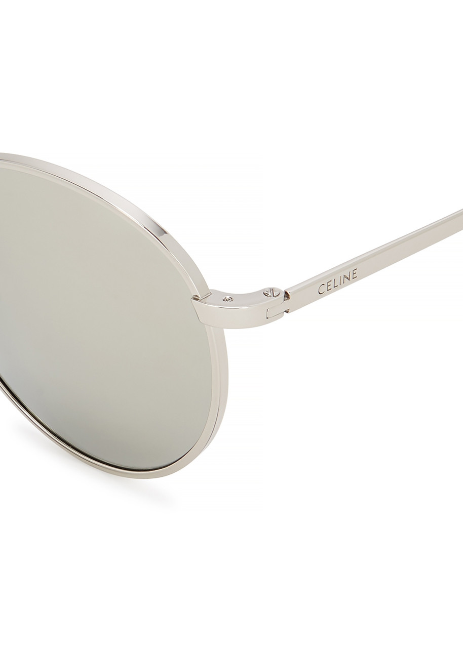  Celine Gold-tone Round-frame Sunglasses 