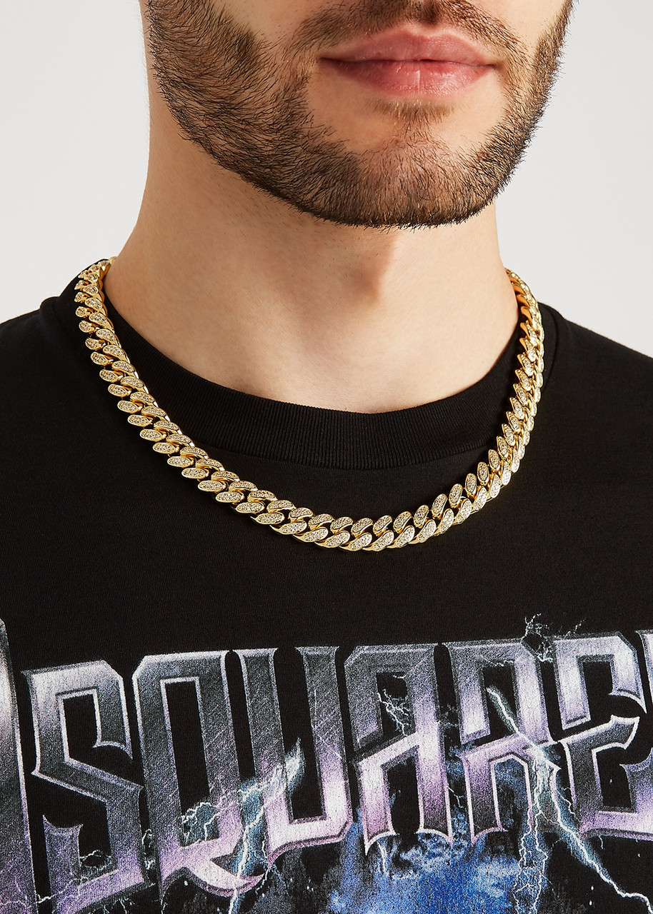  Cernucci Iced Out Cuban 18kt Gold-plated Necklace 