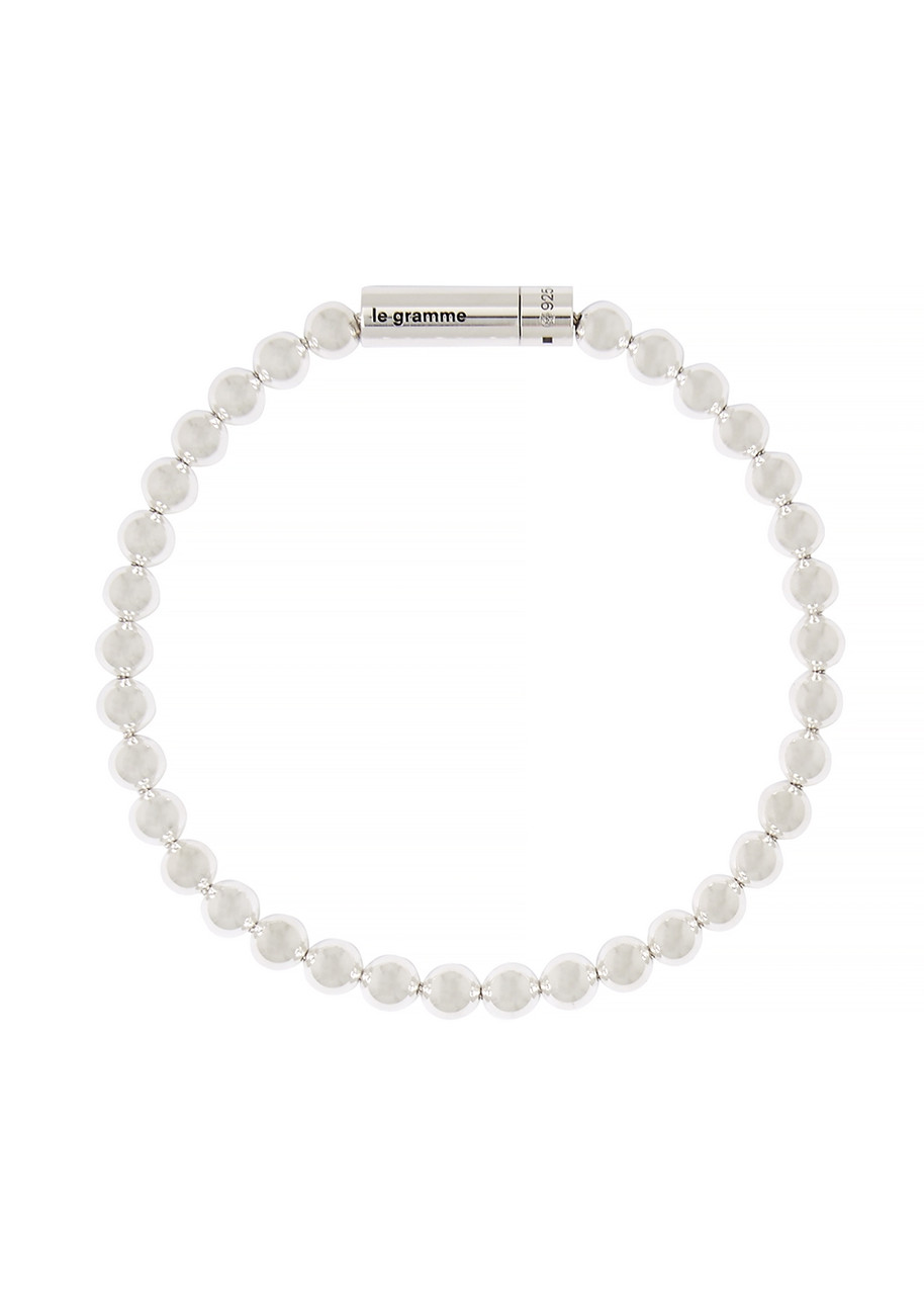 Le Gramme 25g Polished Sterling Silver Beads Bracelet