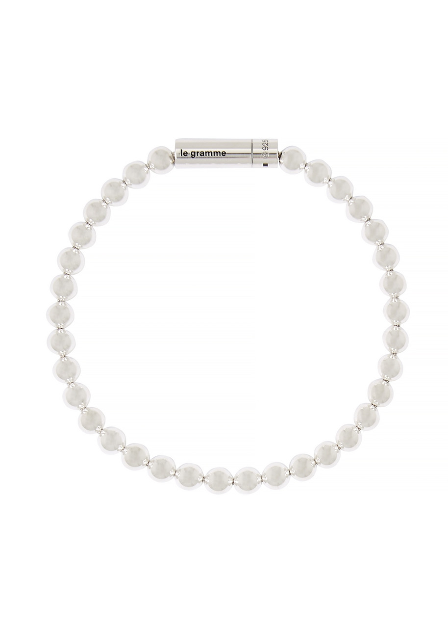 LE Gramme 25g Polished Sterling Silver Beads Bracelet