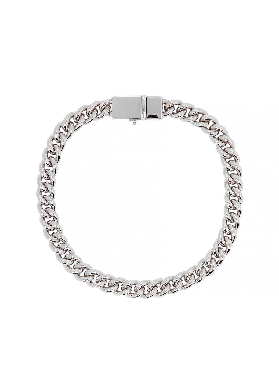 Tom Wood Curb Sterling Silver Chain Bracelet In Metallic
