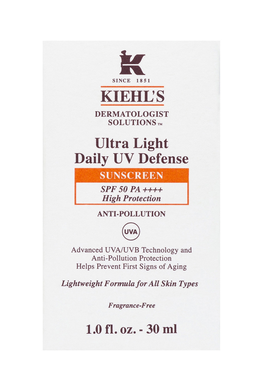  Kiehl's - Ultra Light Daily Uv Defense 30ml, Hydrate, Anti-ageing, Pollution Protection, Non-comedogenic, Absorbs Quickly 