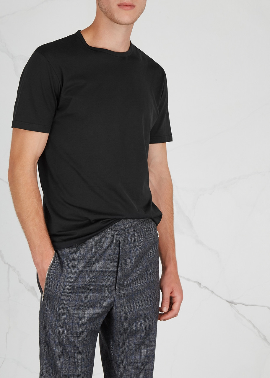 Sunspel Cotton T-shirt In Black