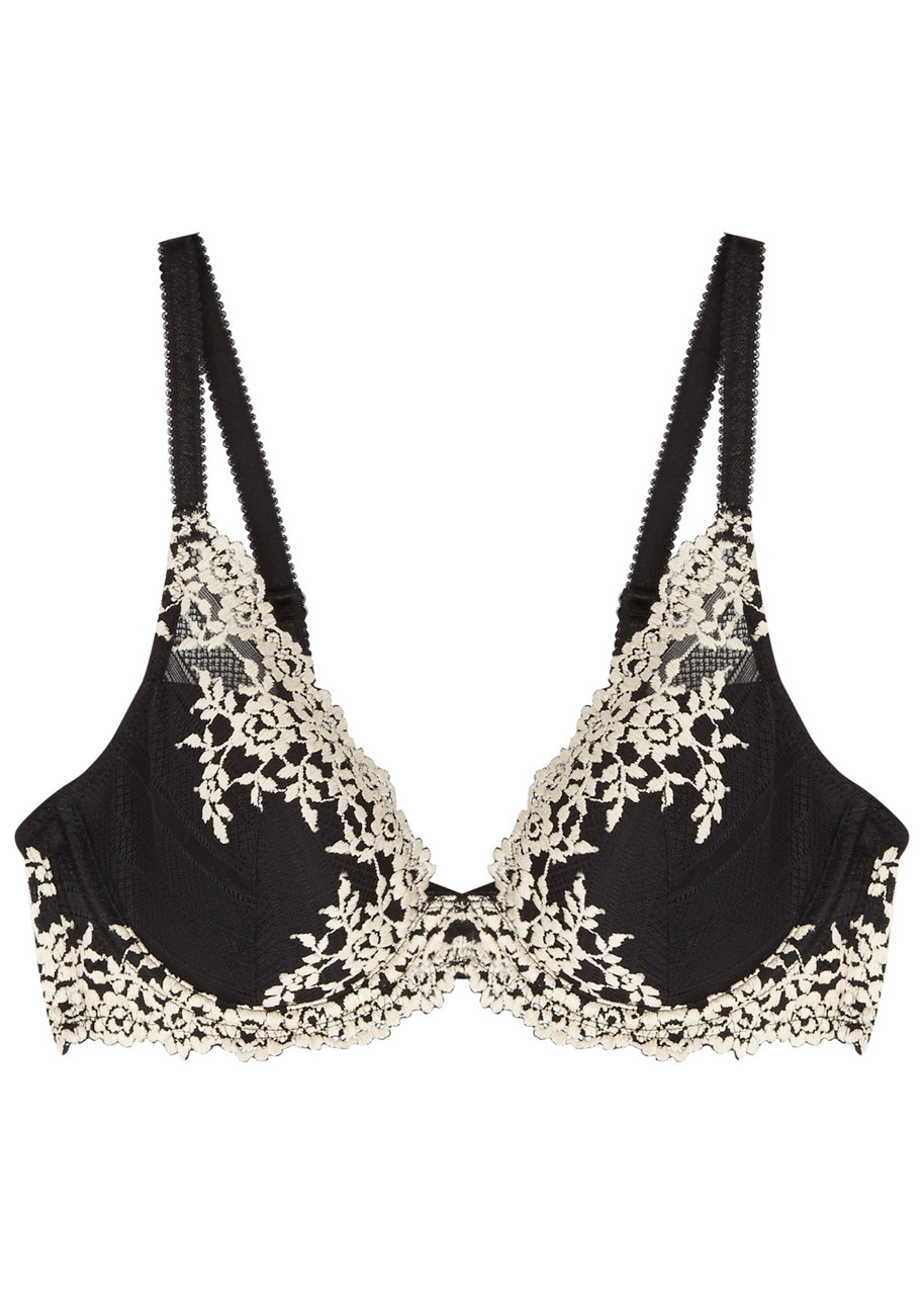 Shop Wacoal Embrace Lace Plunge Bra In Black