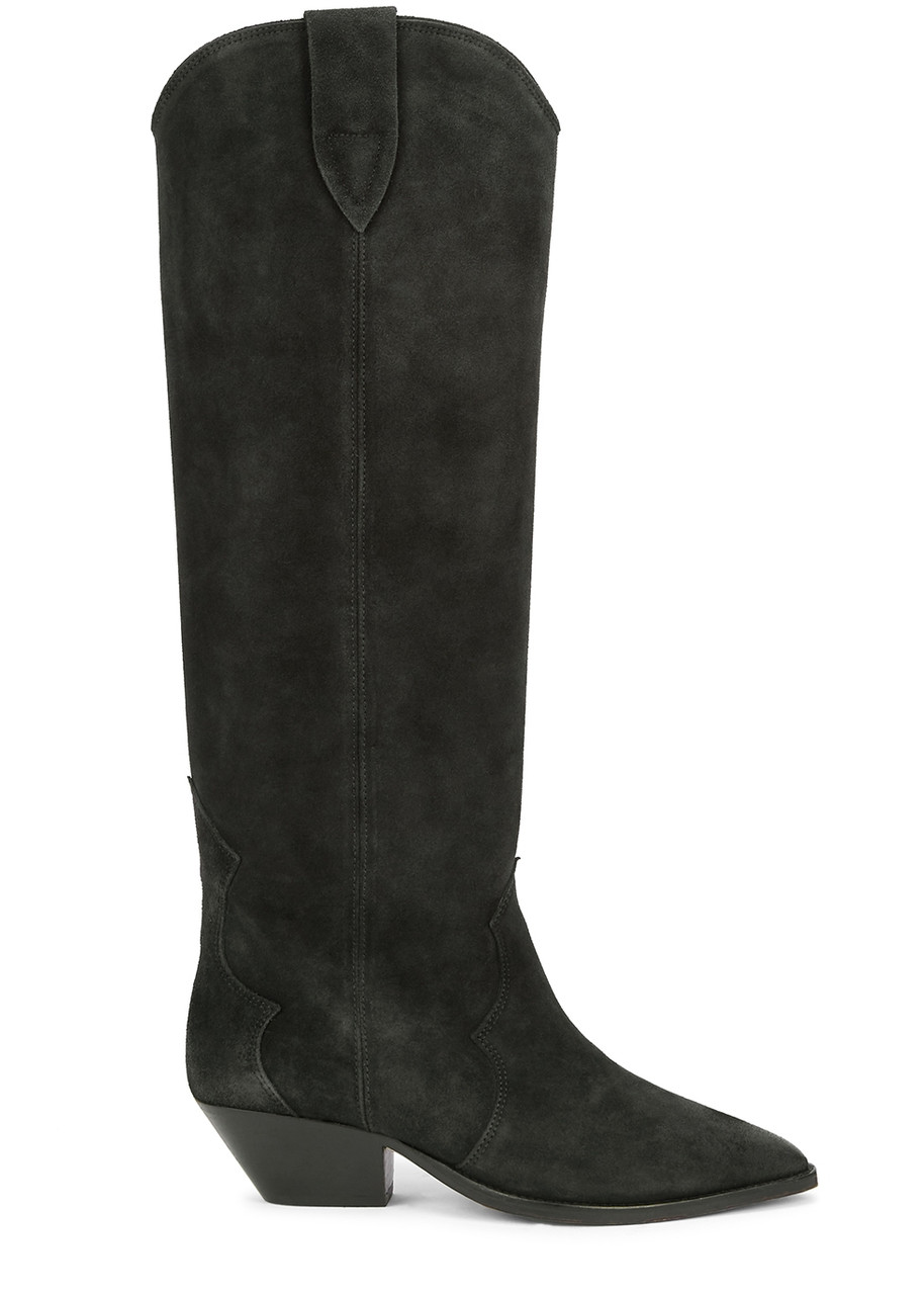 Isabel Marant étoile Denvee 50 Suede Knee-high Boots - Black - 5