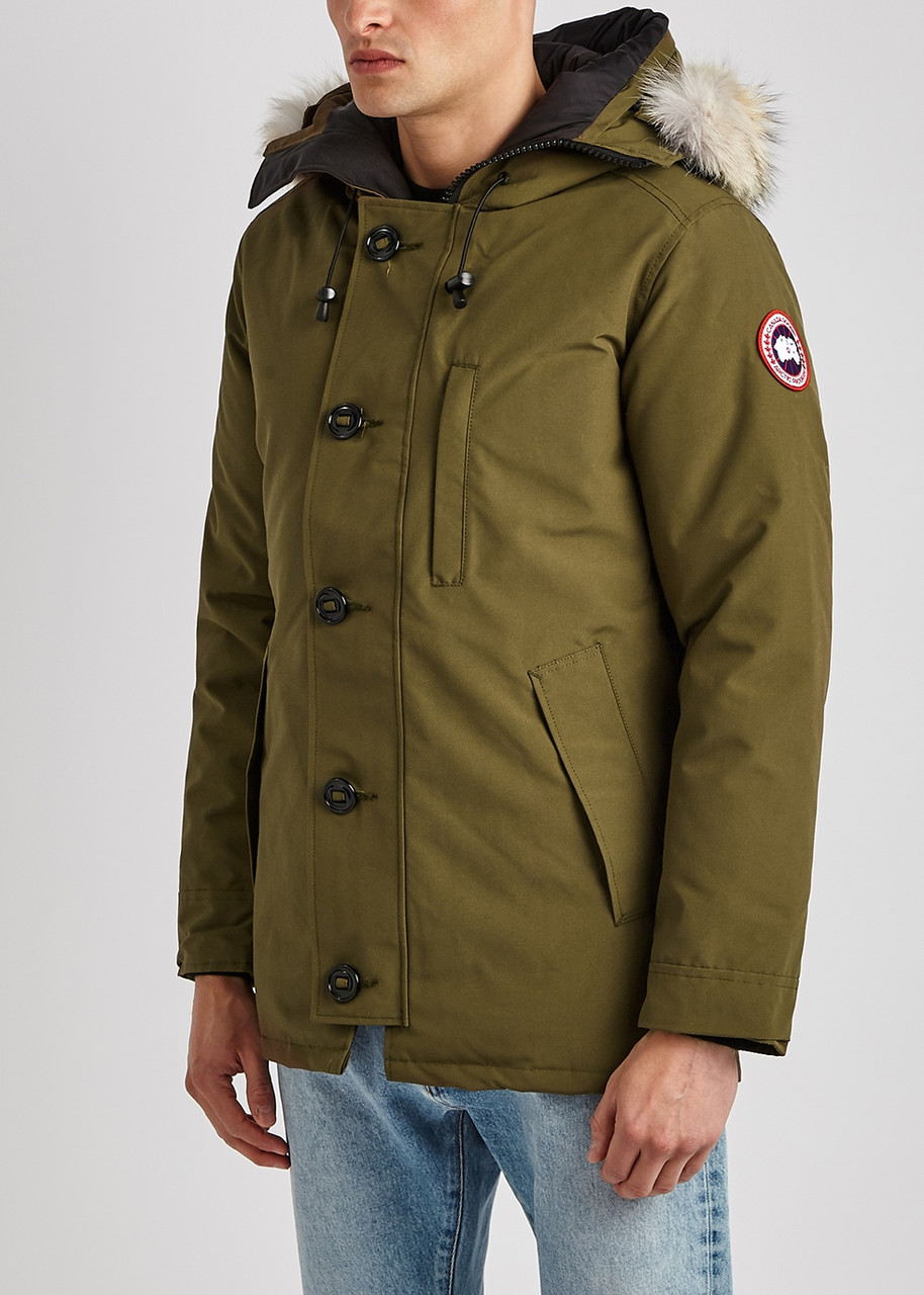 Canada Goose Chateau Fusion Fit Army Green Arctic-tech Parka In Khaki
