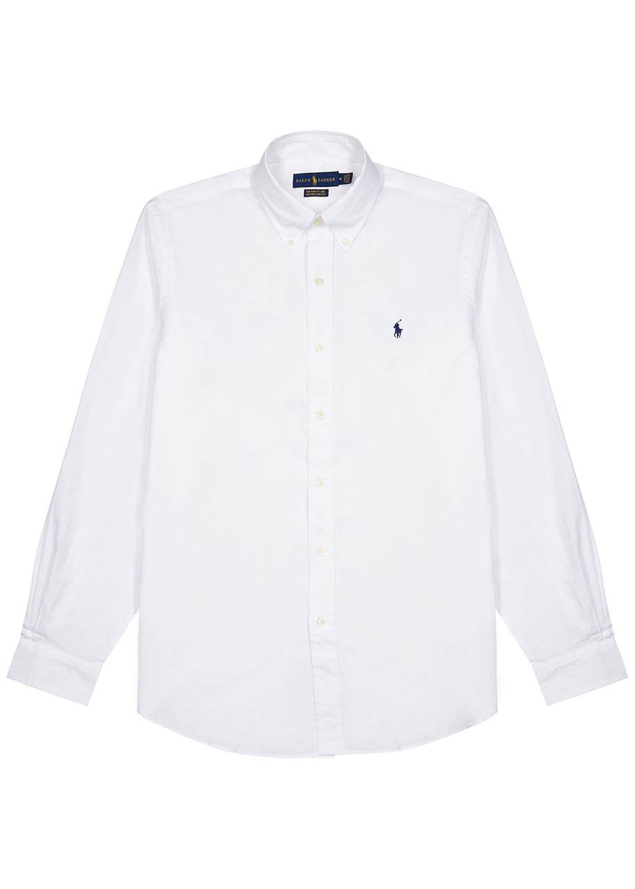 Polo Ralph Lauren Custom Cotton-poplin Shirt - White