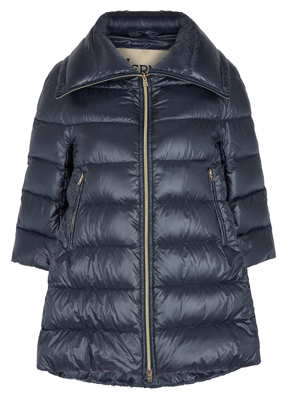 Herno Icon Quilted Shell Coat - Navy - 12
