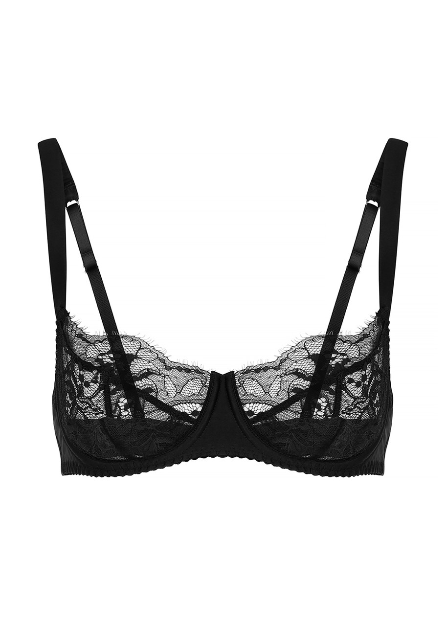 Fleur OF England Signature Lace Balcony bra - Black - 30F