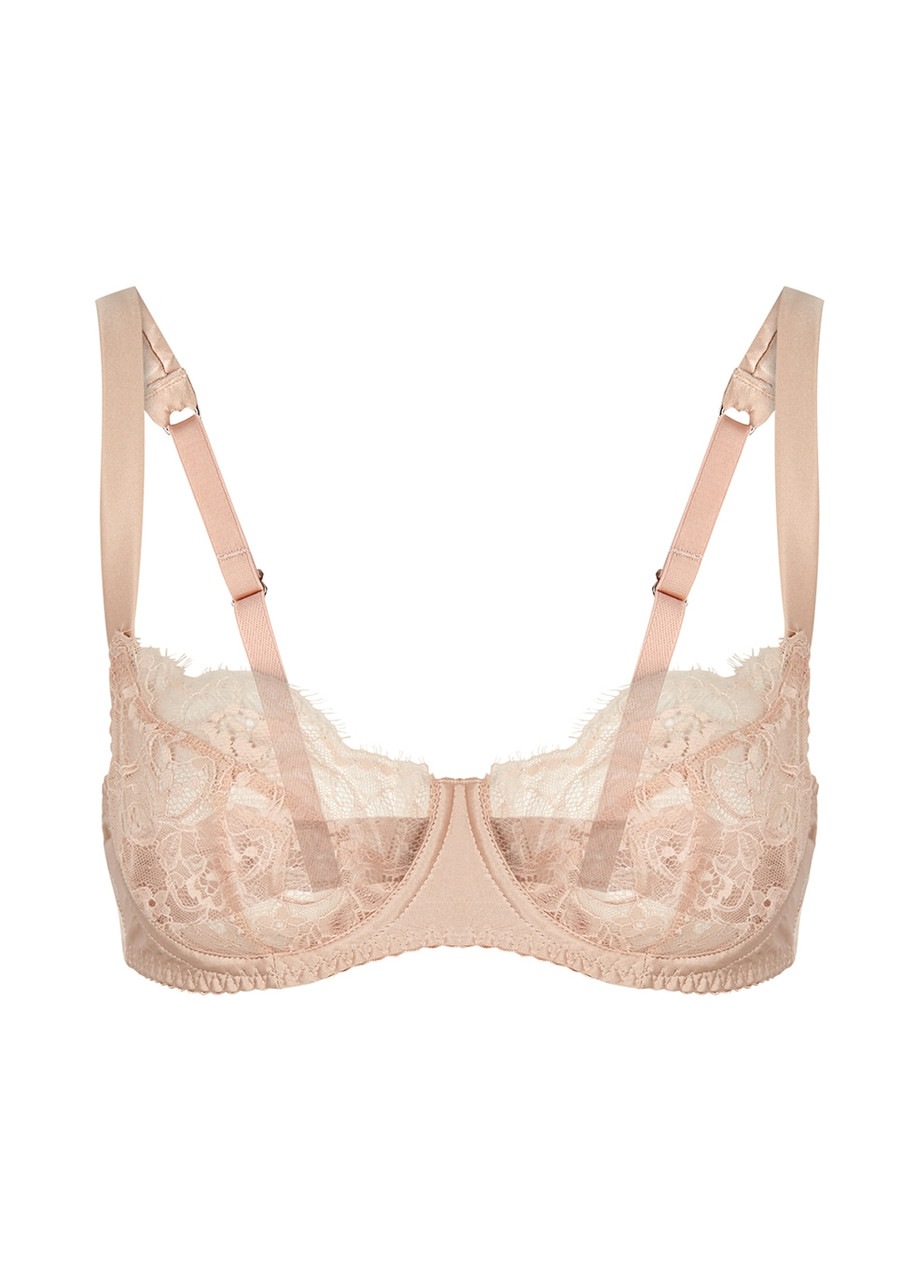 Fleur OF England Signature Lace Balcony bra - Nude - 30DD