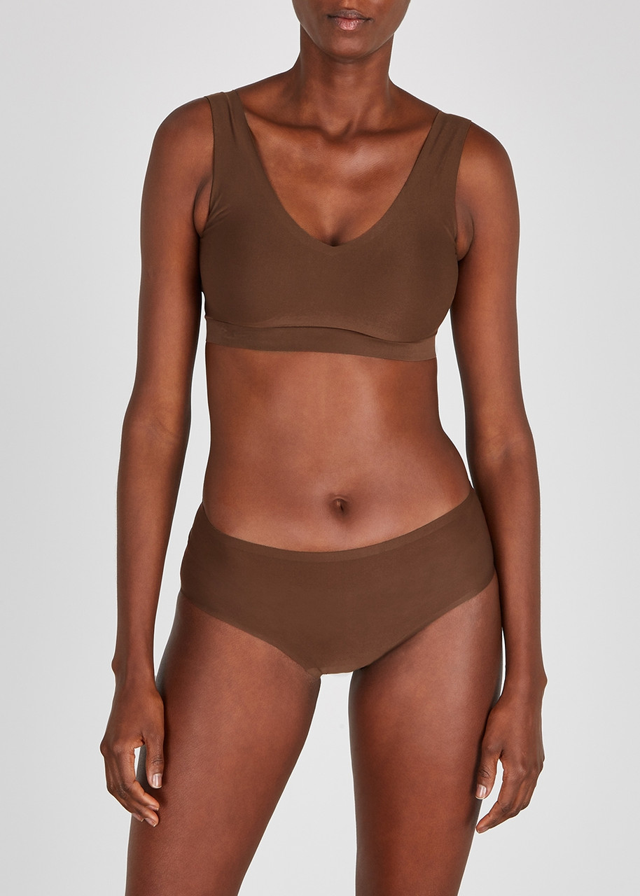  Chantelle Soft Stretch Walnut Padded Soft-cup Bra - Brown - M/l 