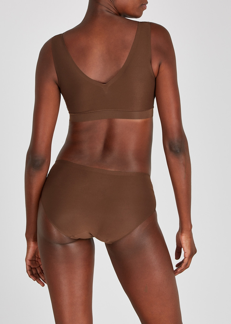  Chantelle Soft Stretch Walnut Padded Soft-cup Bra - Brown - M/l 