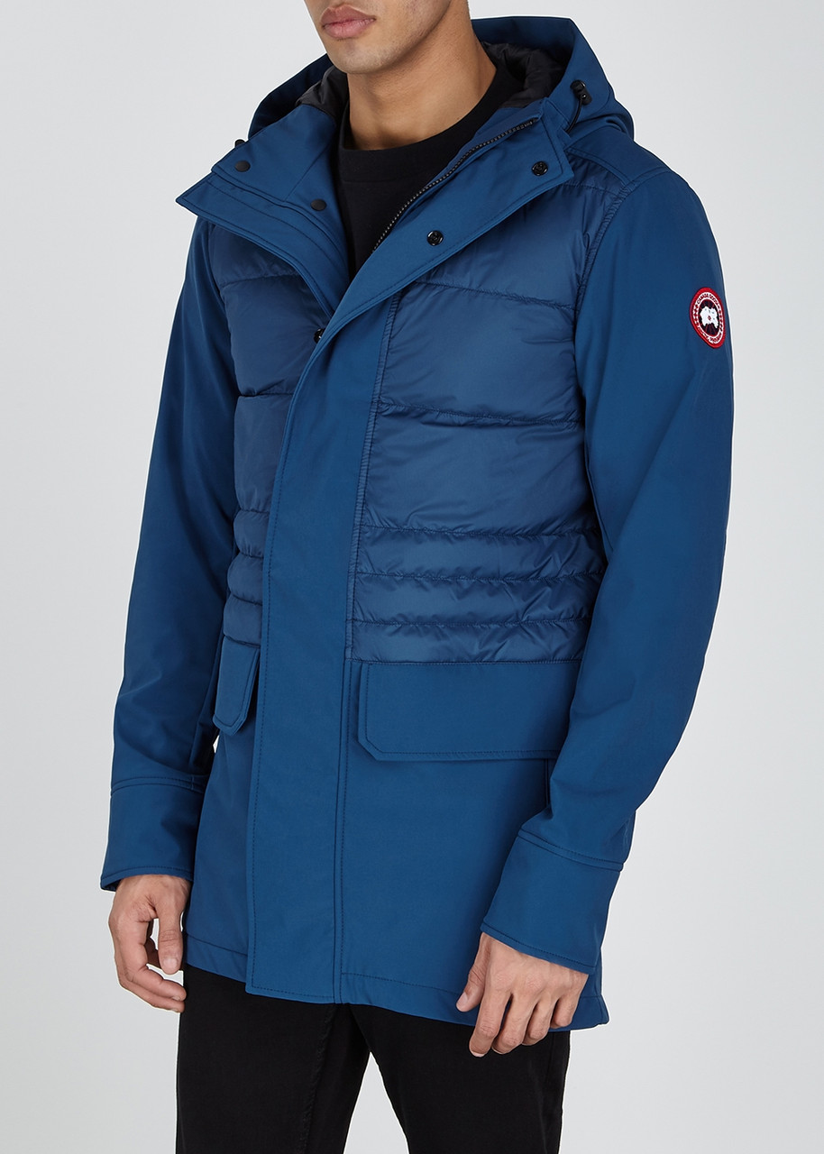 Canada Goose Breton Blue Quilted Tri-durance Shell Jacket In Navy