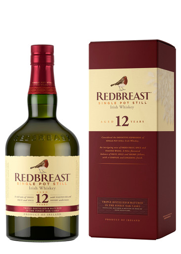 Redbreast 12 Year Old Single Pot Still Irish Whiskey, Irish Whiskey, Bourbon and Oloroso Sherry Casks