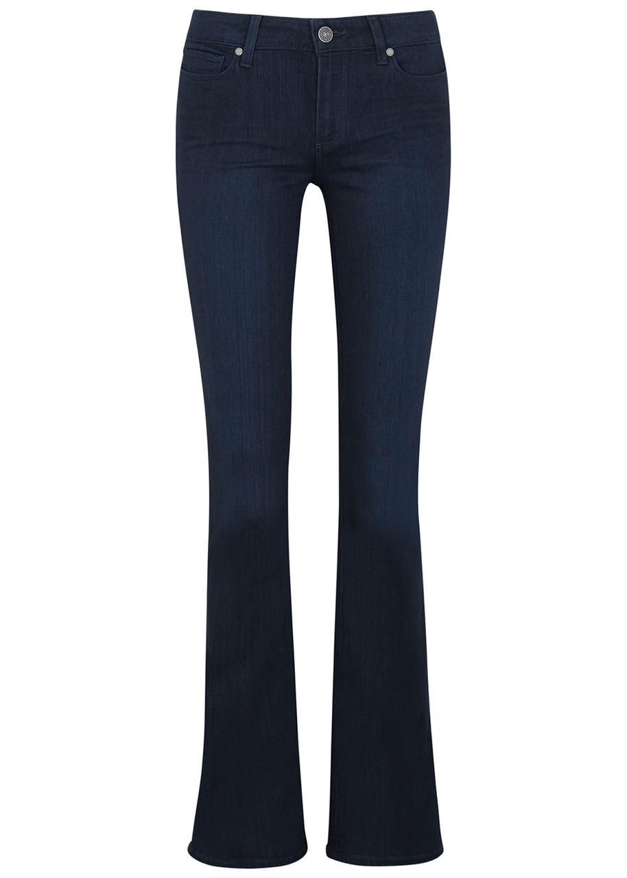 Paige Manhattan Transcend Blue Bootcut Jeans - Dark Blue - W29
