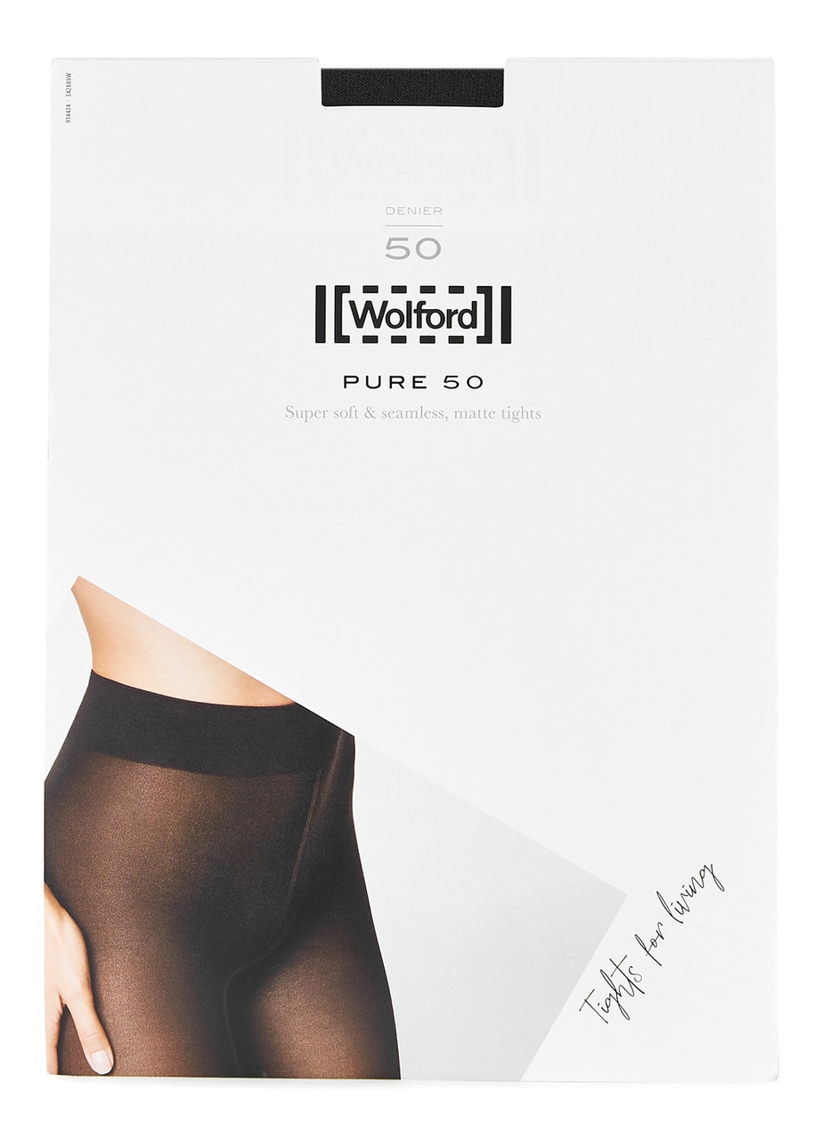 Wolford Pure 50 Denier Tights - Navy - XL