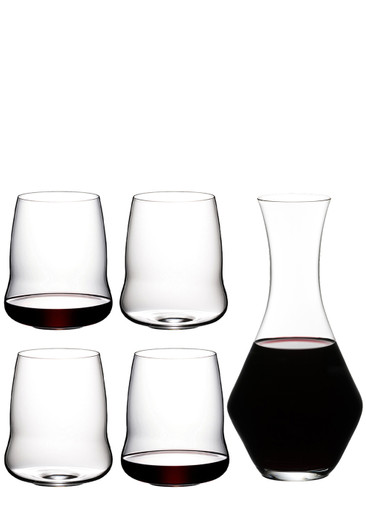 Riedel Stemless Wine Glasses/Decanter in Gift Box - Prize Possessions