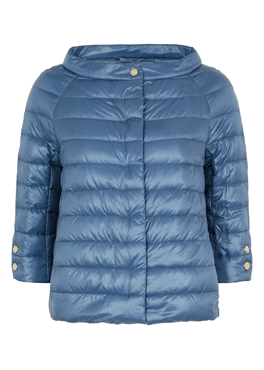 Herno Icon Blue Quilted Shell Jacket - 14
