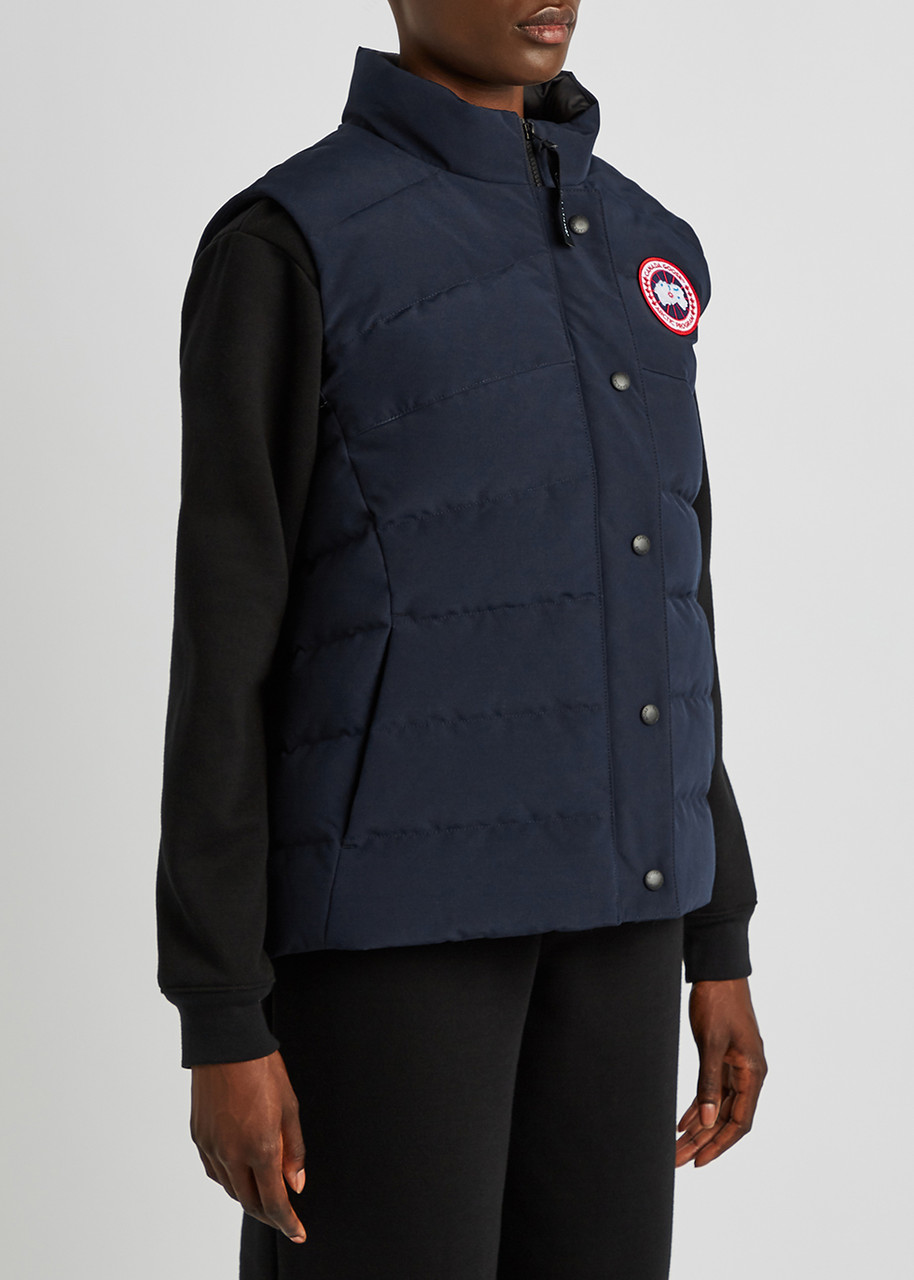  Canada Goose Women's Extra Small Navy Freestyle Quilted Arctic-tech Shell Gilet - Water-resistant - Xs 