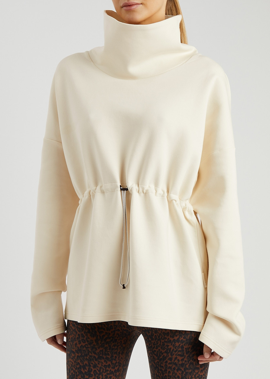  Varley Barton Jersey Sweatshirt, Tops, Cream, Small, Cotton - S 