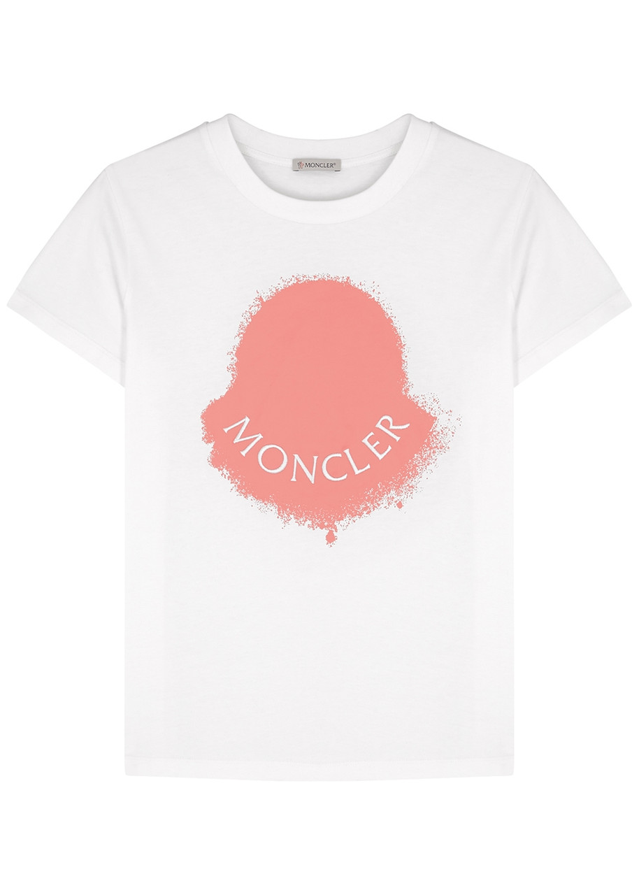Moncler Logo Cotton T-shirt - White - XS