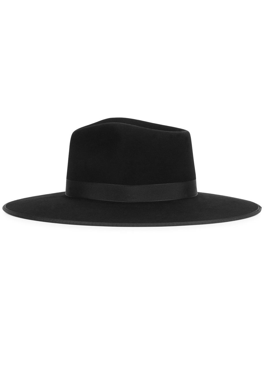 Lack Of Color Noir Rancher Black Wool Fedora In Black
